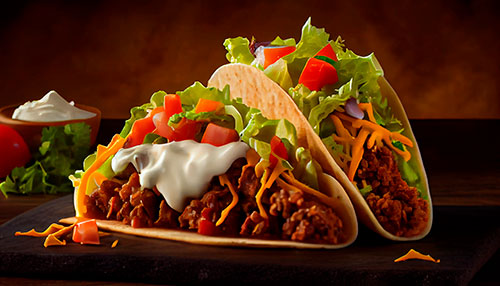 taco delicioso y visualmenteagradable
